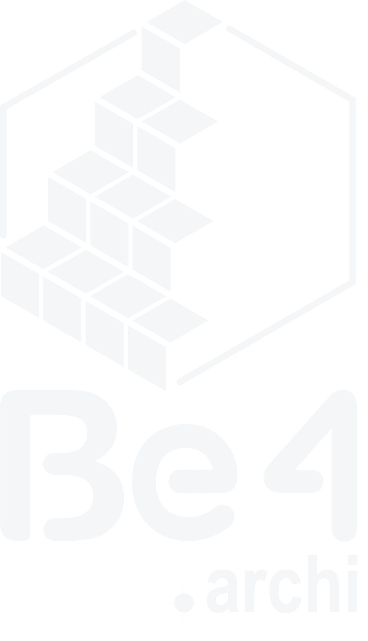 Logo Be4.Archi en blanc