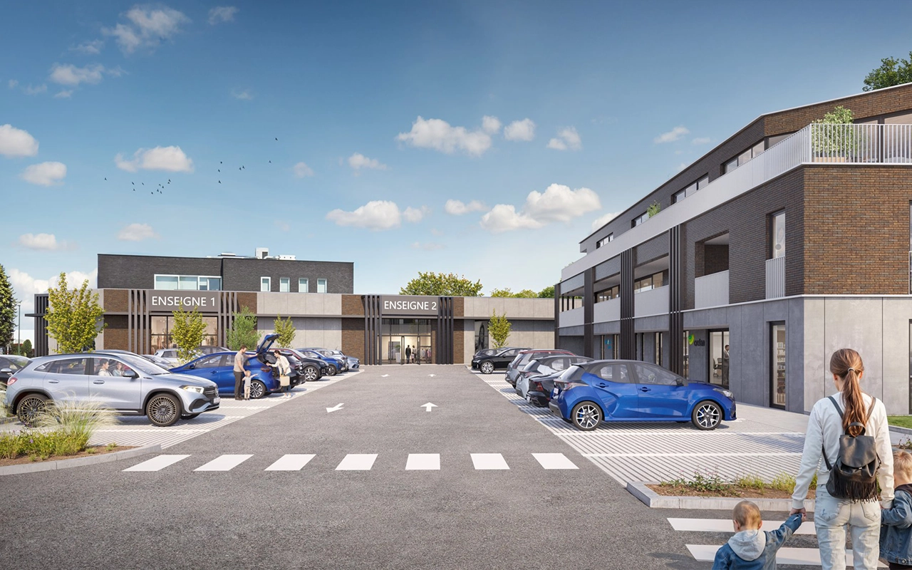 Projet de complexe commercial et résidentiel à Waremme